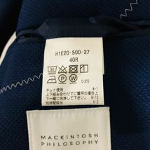 マッキントッシュフィロソフィー　mackintosh philosophy スーツ　セットアップ　テーラードジャケット　ネイビー　L 背抜　サイドベンツ_画像7