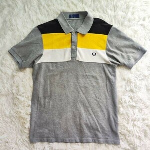 フレッドペリー　Fred Perry　ポロシャツ　グレー　S　ワンポイントロゴ　コットン　綿　春夏