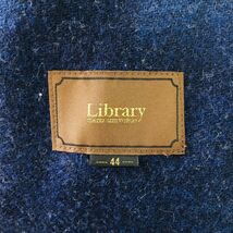ナノユニバース　NANO UNIVERSE LIBRARY　スーツ　セットアップ　テーラードジャケット　ウール　44　ネイビー　センターベンド　メンズ_画像3