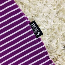 ヒューゴボス　HUGO BOSS　ポロシャツ　半袖　パープル　XL　カットソー　ワンポイントロゴ　ボーダー　春夏　メンズ_画像8
