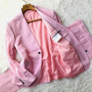 * unused * suit setup tailored jacket pink 2XL center Ben do spring summer blaser men's 