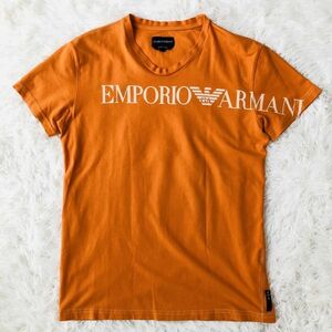 エンポリオアルマーニ　EMPORIO ARMANI　Tシャツ　カットソー　オレンジ　M　コットン　綿　JUDE:SEXY Fit　春夏　メンズ　130
