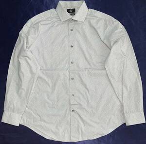 Calvin Klein long sleeve shirt XL white navy blue 