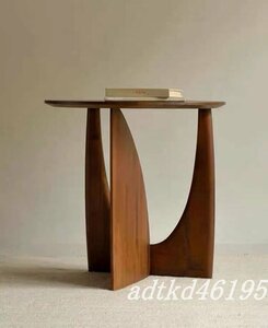 高級感◆サイドテーブル アーチテーブル 円型 シンプル 木製 北欧風 リビングサイドテーブル ナチュラル インテリア おしゃれ