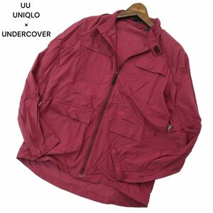 UU UNIQLO × UNDERCOVER ユニクロ アンダーカバー 通年 ロゴ刺繍★ ジップ ナイロン ブルゾン ジャケット Sz.S　メンズ　A4T04344_4#O