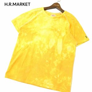 H.R.MARKET ハリウッドランチマーケット H刺繍 ムラ染め ストレッチ フライス 半袖 カットソー Tシャツ Sz.5　メンズ 日本製　A4T04492_4#D