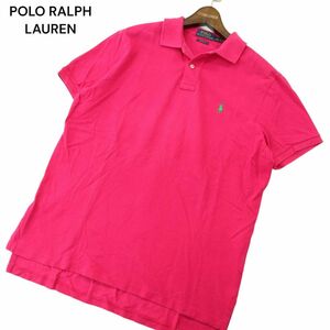 POLO RALPH LAUREN ポロ ラルフローレン 現行タグ★ 春夏 CUSTOM FIT ポニー刺繍★ 半袖 鹿の子 ポロシャツ Sz.L　メンズ　A4T04738_4#A