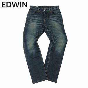 EDWIN エドウィン E503R USED加工★ ストレッチ レギュラー ストレート デニム パンツ ジーンズ Sz.28　メンズ 日本製　A4B02192_4#R