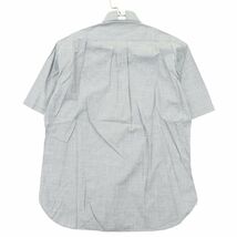 【新品 未使用】 CAFE SOHO カフェソーホー 春夏★ 半袖 ボタンダウン リラックス コットン シャツ Sz.L　メンズ グレー　A4T04776_4#A_画像4