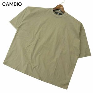 CAMBIO カンビオ 春夏 オーバーサイズ★ 半袖 ストレッチ ナイロン カットソー Tシャツ Sz.S　メンズ ビッグシルエット　A4T04729_4#D