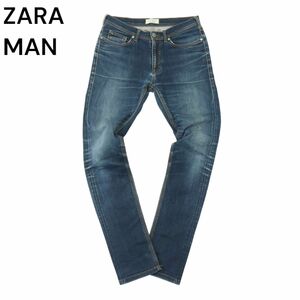 ZARA MAN ザラ マン USED加工★ ストレッチ スキニー デニム パンツ ジーンズ Sz.30　メンズ　A4B02265_5#R