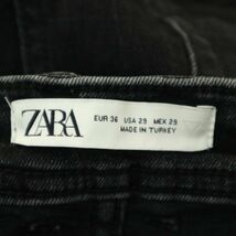 ZARA ザラ マン 通年 現行タグ★ USED加工 ストレッチ スキニー デニム パンツ ジーンズ Sz.29　メンズ 黒　A4B02282_5#R_画像8