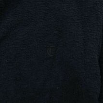 TENORAS メンズティノラス 通年 ロゴ刺繍★ パイル生地 ダブルジップ フーディー パーカー Sz.M　メンズ ネイビー 日本製　A4T04985_5#O_画像5