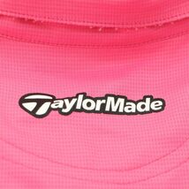 TaylorMade テーラーメイド 春夏 ロゴ★ 半袖 ハーフジップ シャツ ウインドブレーカー Sz.L　メンズ ピンク ゴルフ　A4T04787_4#M_画像7