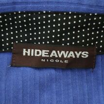 HIDEAWAYS NICOLE ハイダウェイ ニコル 春夏 襟ワイヤー★ ドット使い リブ 半袖 ポロシャツ Sz.48　メンズ　A4T05281_5#A_画像5