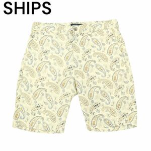 USA製★ SHIPS シップス 春夏 ペイズリー★ 総柄 ショート パンツ Sz.M　メンズ　A4B02518_5#P