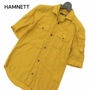 HAMNETT Katharine Hamnett весна лето короткий рукав тонн cell * рубашка work shirt Sz.M мужской A4T05806_5#A