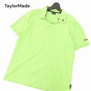 TaylorMade テーラーメイド 春夏 ボーダー★ ロゴ刺繍 半袖 ポロシャツ Sz.L　メンズ ゴルフ　A4T05775_5#D