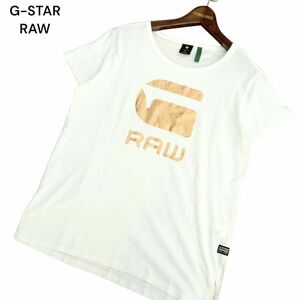 G-STAR RAW ジースター ロウ GRAPHIC 21 R T WMN S/S ロゴ 半袖 オーガニックコットン カットソー Tシャツ Sz.M レディース　A4T05871_5#D