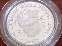 プラチナ オーストラリア コアラ コイン 1990 1/2oz パース造幣局 プルーフ _画像2