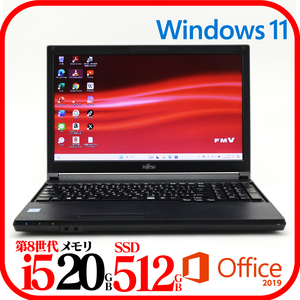 ★A579A③★第8世代i5-8365U★新品SSD512GB★メモリ20GB★バッテリ良★Win11★Office★Bluetooth★