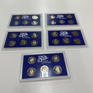 ★5セットまとめ売り★米国 UNITED STATES MINT【50 STATE QUARTERS PROOF SET】ケース入り アメリカ コレクション 現状品 E738