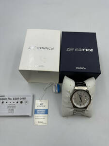 【美品】 CASIO カシオ EDFICE エディフィス EFR-S108 5359 シルバー 文字盤 腕時計 メンズ 箱 説明書付き 動作確認済 電池交換必要 E790