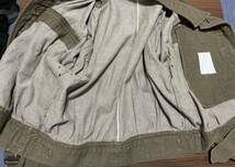 レア 30's 40's イギリス軍 初期 グリーンデニム バトルドレス ジャケット プリーツ battledress blouse denim ミリタリー 英 ヴィンテージ_画像5