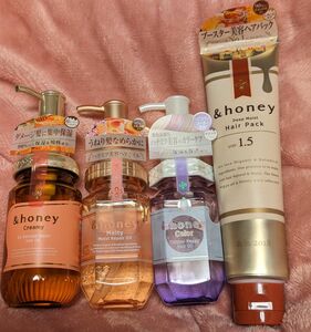 ＆honey ヘアオイル 3.0 100mLボトル×3本/＆honey ヘアパック 130g×1本 