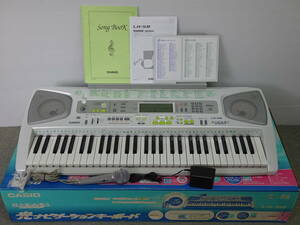  used CASIO Casio light navigation keyboard LK-58 61 key Mike music stand musical score manual electron keyboard Large flight shipping 