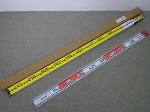 中古 測量ロッド 幅60cm 2点まとめ ムラテック KDS K型 アルミスタッフ K55ⅡW 5m 5段 myzox マイゾック ニューアルロッド N-100 1m