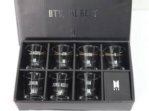 未使用 BTS THE BEST GLASS SET メンバー名入り 7個セット ガラス製 容量52ml 防弾少年団 ショットグラス