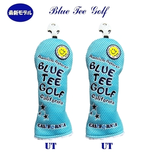 ■送料無料2本セット【UT:サックス】ブルーティーゴルフ【メッシュ スマイル】ユーティリティ用カバー BLUE TEE GOLF DHC-007