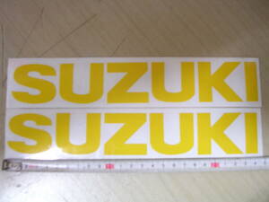 在庫品スズキ　SUZUKI　タンク　カウル　ステッカー　24㎝　黄2枚