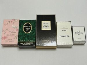 香水セット　CHANEL N°19 COCO Christian Dior POISON NINA RICCI Fleur de Fleurs シャネル　クリスチャン　ディオール　ニナリッチ