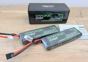 OVONIC 7.4V リポバッテリー 5200mAh 2S 100C ラジコン バッテリー Deans Tコネクター タミヤ、京商のクラシックバギー、復刻バギーに！