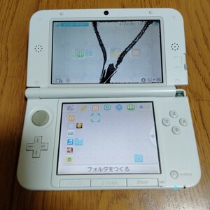 [ junk ] Nintendo 3DS LL mint × white body [ postage 185 jpy ]