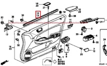 【ホンダ純正パーツ】ACCORD 4D ABA-CL7 EURO R　ウェザーストリップ 左右前セット フロント インナー 内側 希少在庫 未使用品_画像2