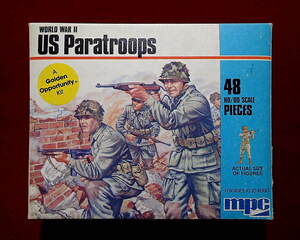 ★MPC(1-6010) HO/OO(1/76) ww2 アメリカ軍空挺部隊 兵士(US Paratroops 48体入)(定形外220円他)