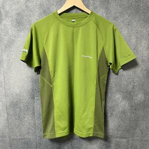 montbell モンベル クールT Tシャツ 半袖 L サイズ 速乾Tシャツ グリーン系 (RF-20)