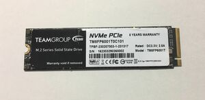 【修理部品 パーツ】 Team NVMe SSD PCIe 1TB 123回/203H 中古 正常動作品　