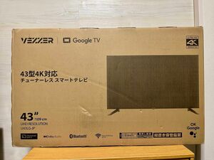 値下げ　超美品　2023年製　4K 43V チューナーレス スマートテレビ GoogleTV