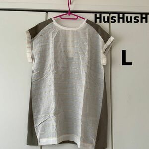 HusHusH ロング丈　Tシャツ　L