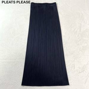 ☆極美品☆ PLEATS PLEASE プリーツプリーズ　伸縮　ロングスカート　2号　レディース