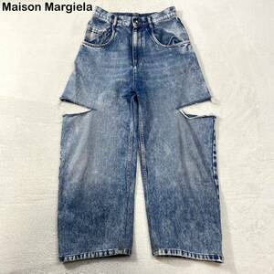 * превосходный товар * шедевр * Maison Margiela mezzo n Margiela 5 карман slash ti tail Denim брюки женский 38 размер 