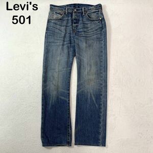 * состояние хороший * прекрасный товар * Levi's 501 Levi's G анютины глазки хлеб джинсы Denim брюки W30 L32 мужской 