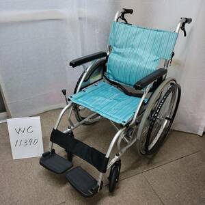 (WC-11390)【中古車椅子】カワムラサイクル　自走式車椅子　AYL22-40　消毒洗浄済み　介護用品