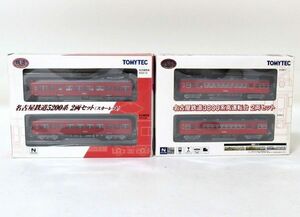 ● TOMYTEC Nゲージ 名古屋鉄道 5200系 2両セット スカーレット + 3800系 高運転台 2両セット ●NOE09791　トミーテック 名鉄