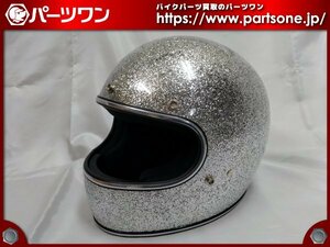 ●未使用品●Biltwell Gringo (BRITE SILVER MEGAFLAKE) フルフェイスヘルメット XLサイズ●[M]梱包●bo7712-1