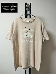 NUMBER (N)INE/ナンバーナイン/タイム期/01SS/ヴィンテージ/MONTREAL CANADA TEE/プリント×弾痕Tシャツ/ダメージ・褪色加工/SIZE 3